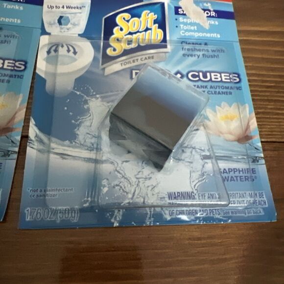 (4) SOFT SCRUB Sapphire Waters (Duo*Cubes) Lasts Up To 4 Weeks New & Sealed - Picture 3 of 6